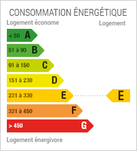 La consommation énergétique est de 319