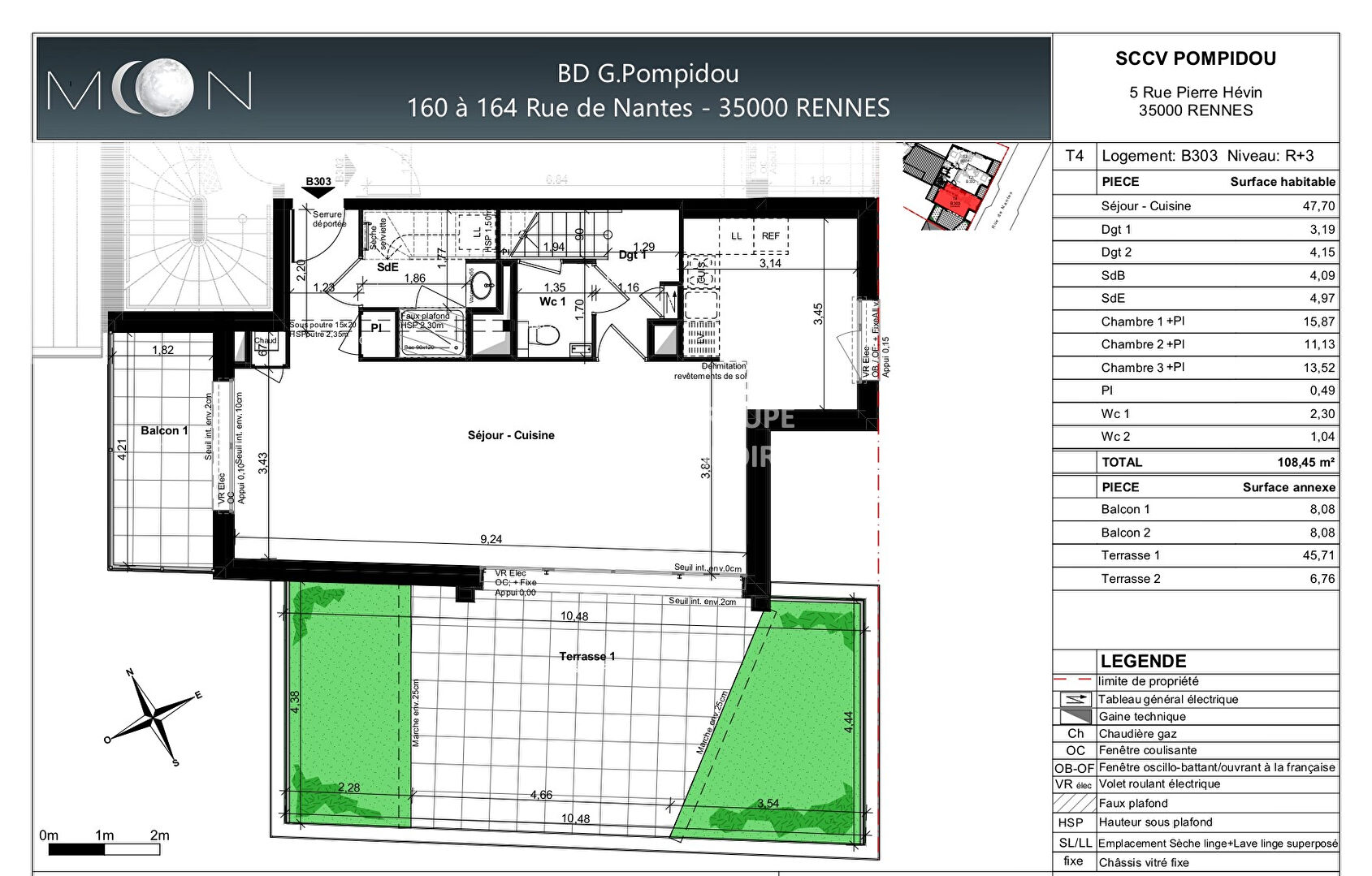Appartement T5  - RENNES (PJ25416) - photo-2