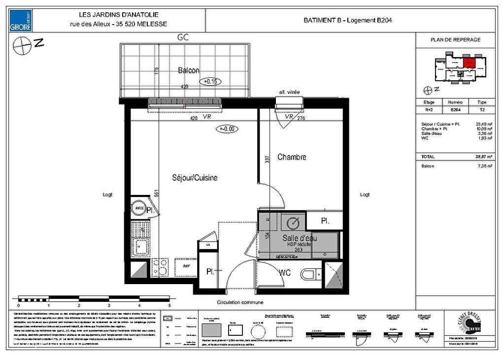 Appartement T2  - Melesse (413316) - photo-2