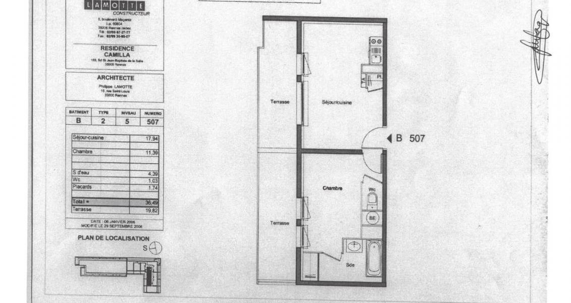 Appartement T2  - Rennes (454463) - photo principale