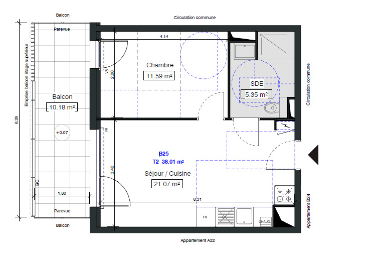 Appartement T2  - Vannes (460181) - photo-4