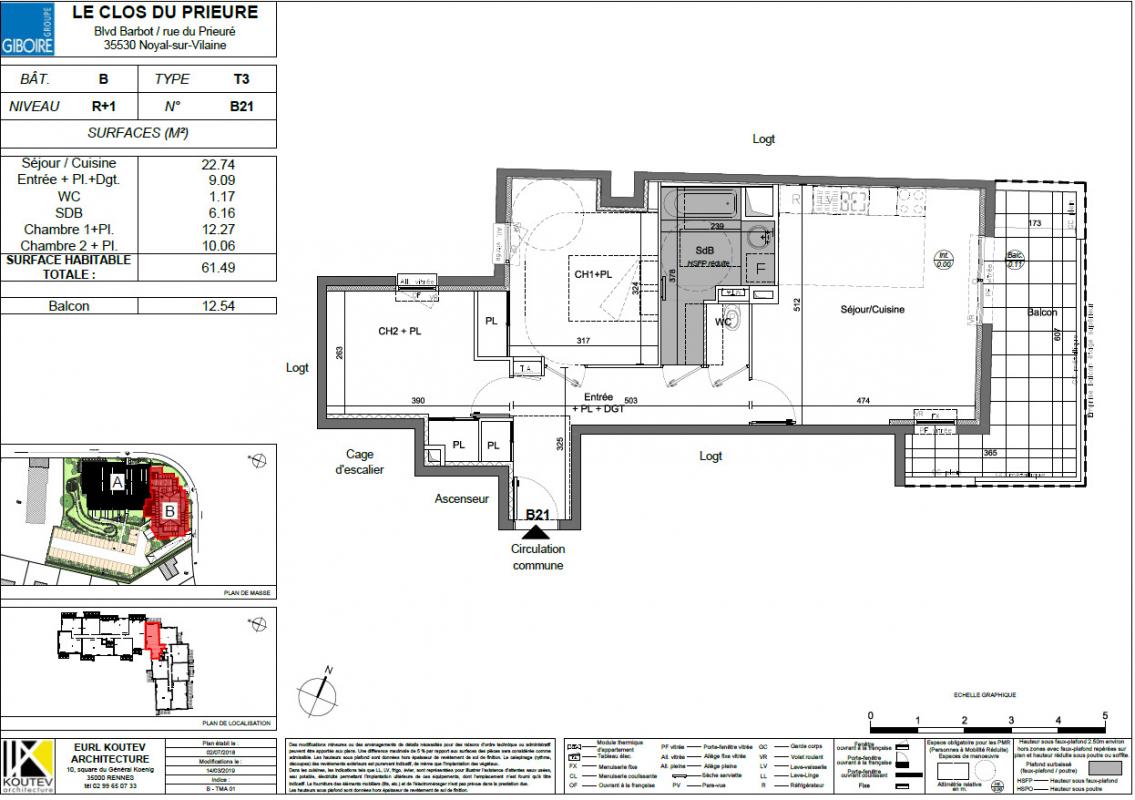 Appartement T3  - Noyal Sur Vilaine (460929) - photo-7