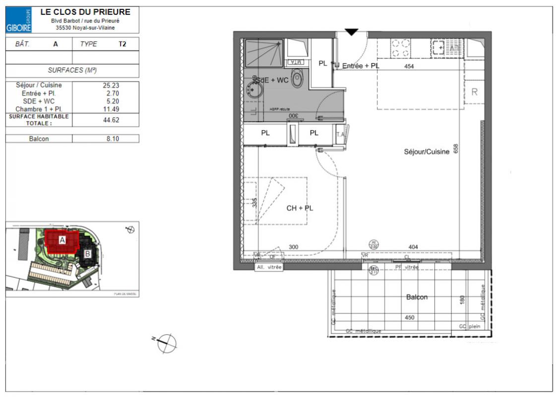 Appartement T2  - Noyal Sur Vilaine (457792) - photo-7