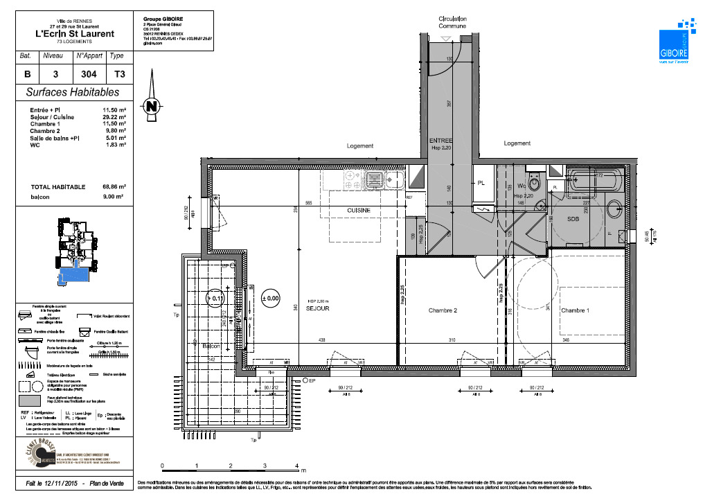 Appartement T3  - Rennes (492982) - photo-12