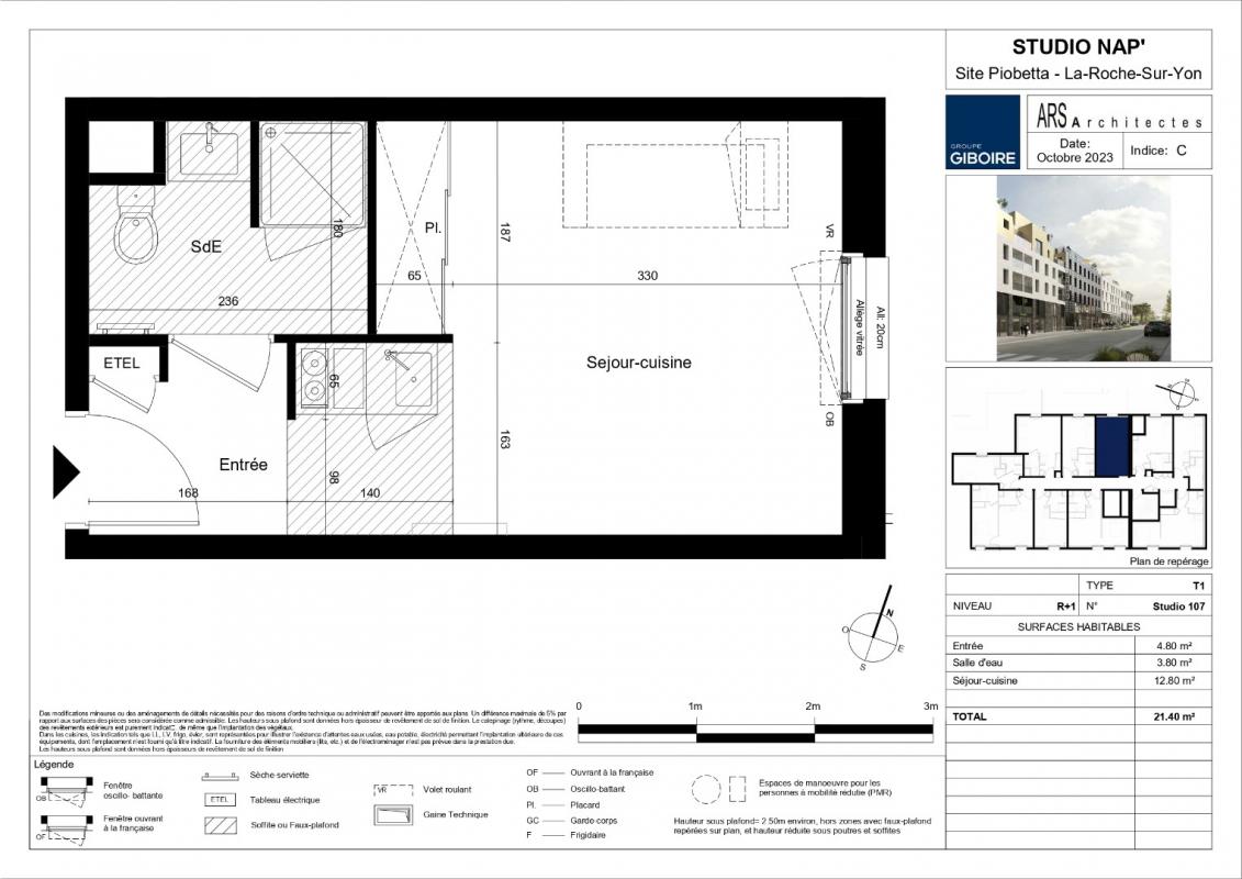 Appartement T1  - La Roche Sur Yon (473516) - photo-5