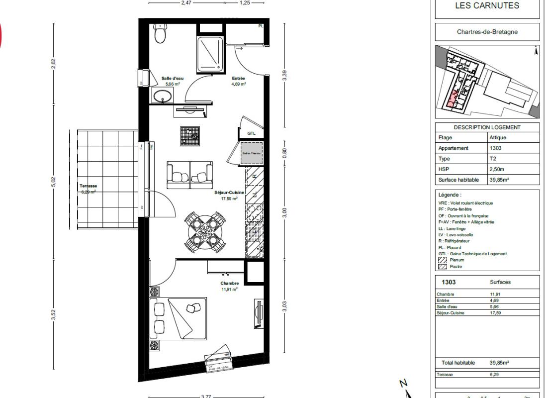 Appartement T2  - Chartres De Bretagne (496083) - photo-1