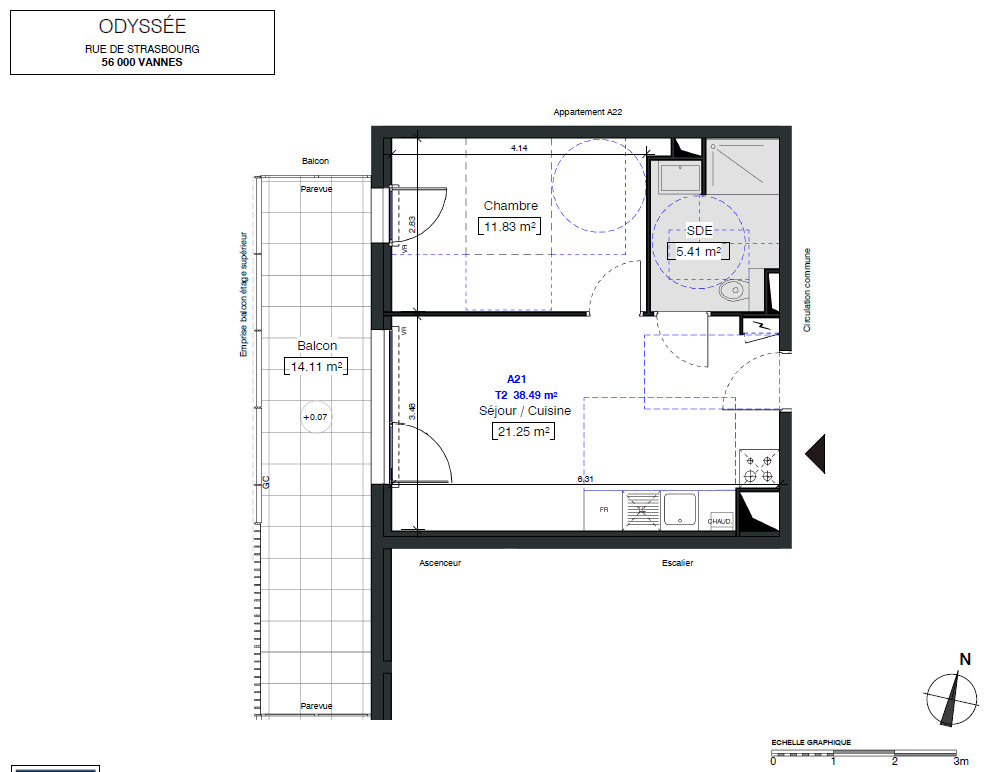 Appartement T2  - Vannes (505551) - photo-4