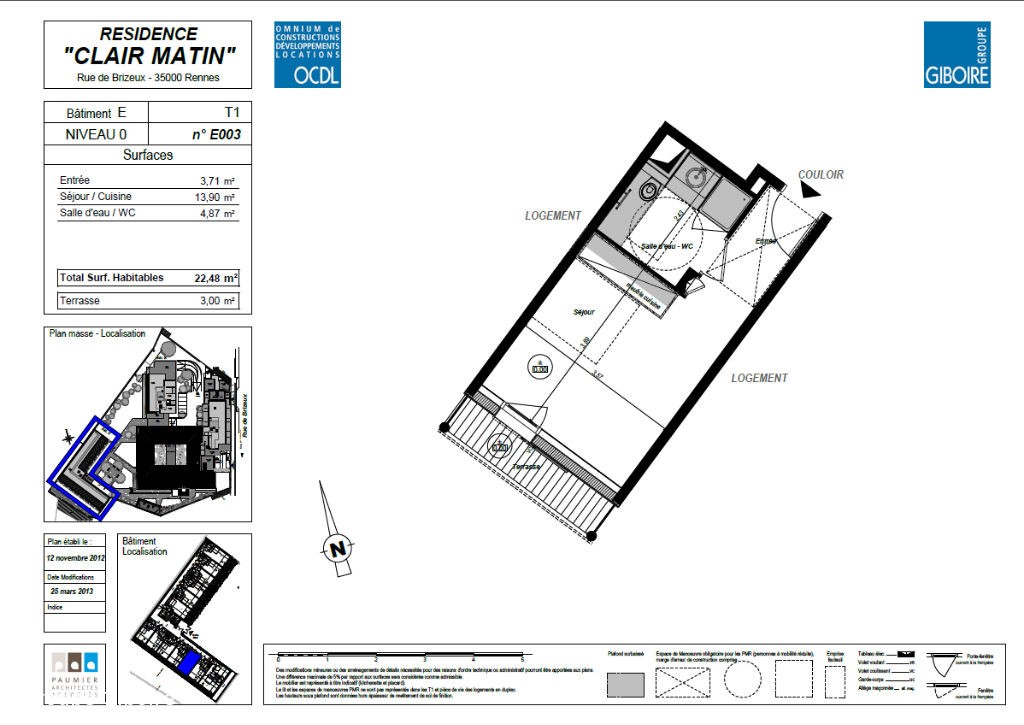 Appartement T1  - Rennes (534668) - 2