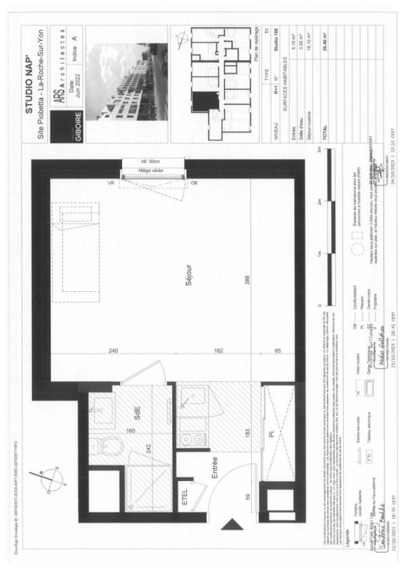 Appartement T1  - La Roche Sur Yon (530855) - 9