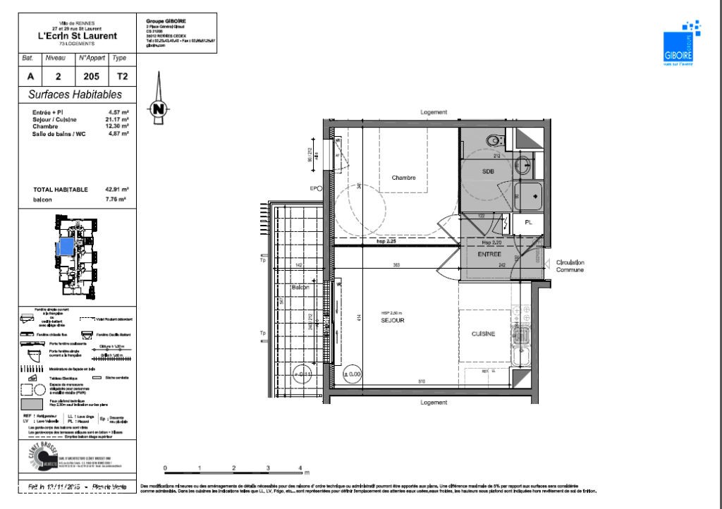 Appartement T2  - Rennes (540741) - 2