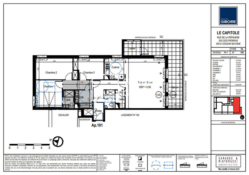 Appartement T5  - CESSON SEVIGNE (CAPITOLE-101) - 7