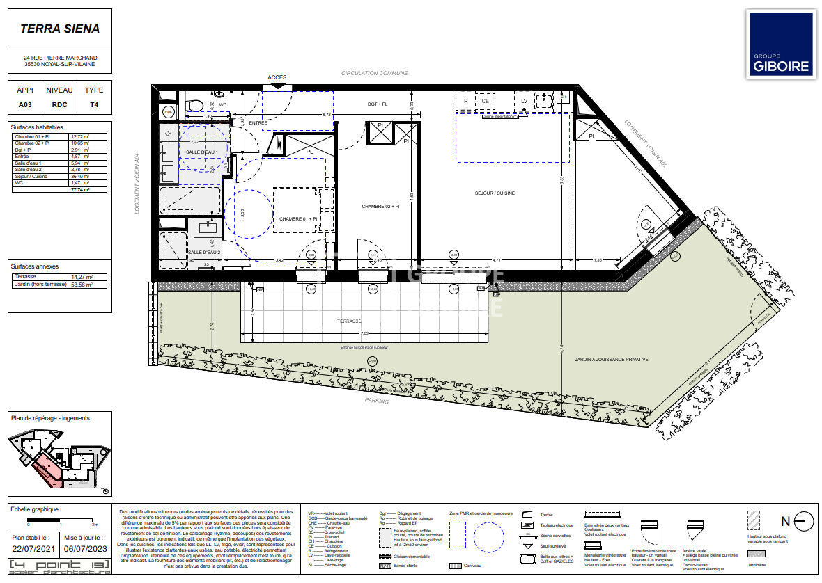 Appartement T4  - NOYAL SUR VILAINE (TERRASIENA-A03TEM) - 7