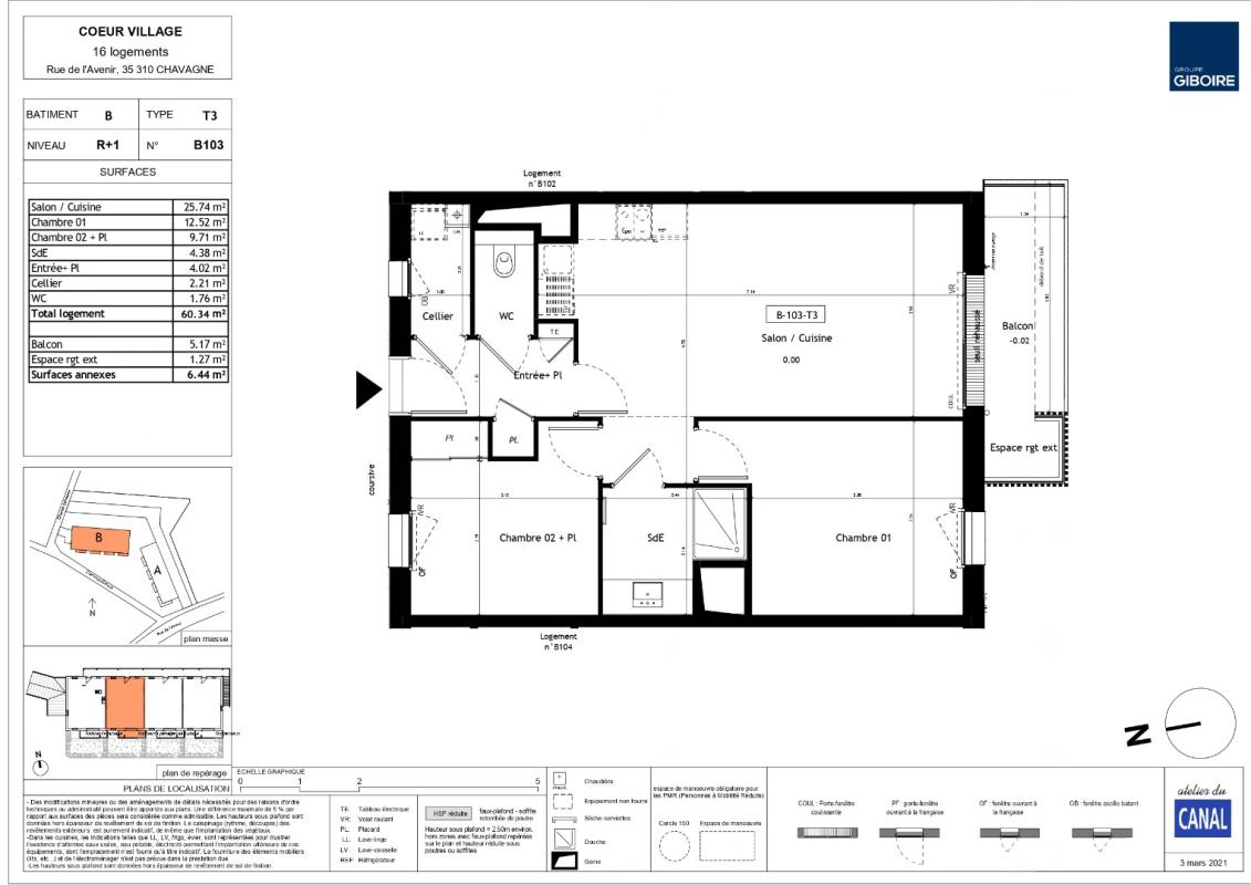 Appartement T3  - Chavagne (547064) - 9